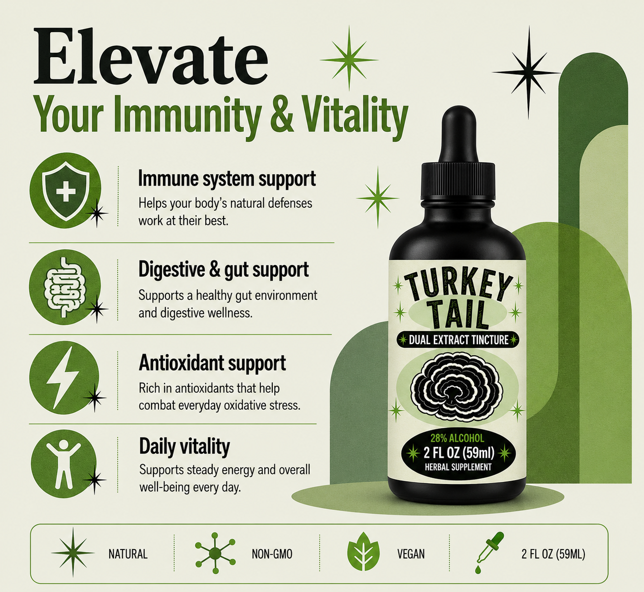 Turkey Tail Dual Extract Tincture