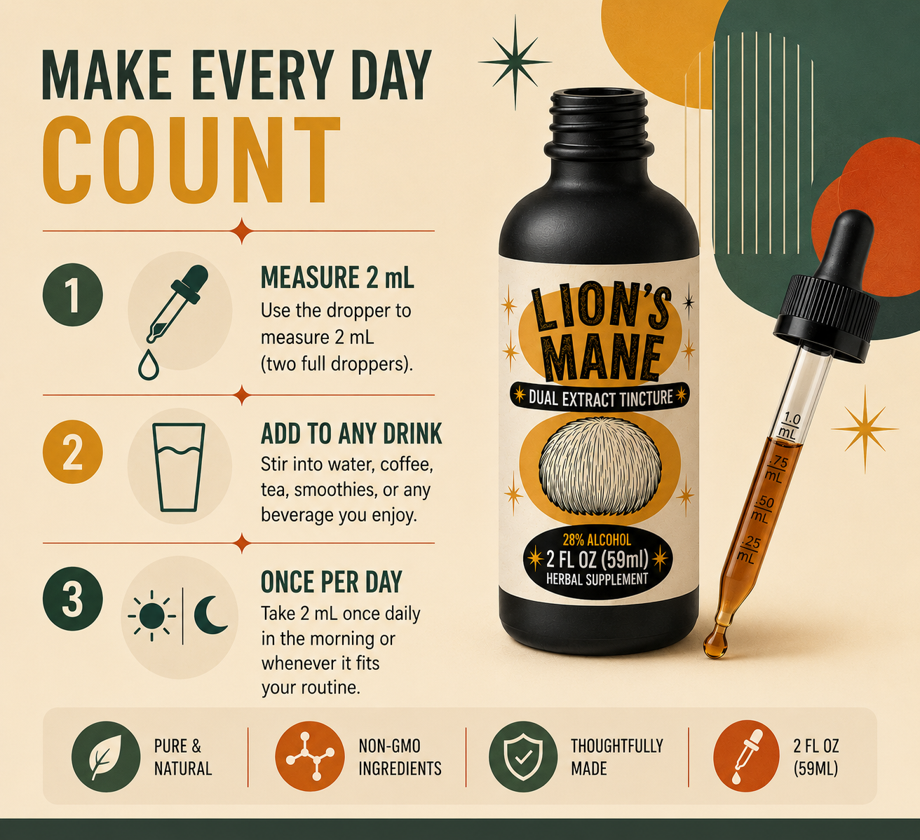 Lion's Mane Dual Extract Tincture